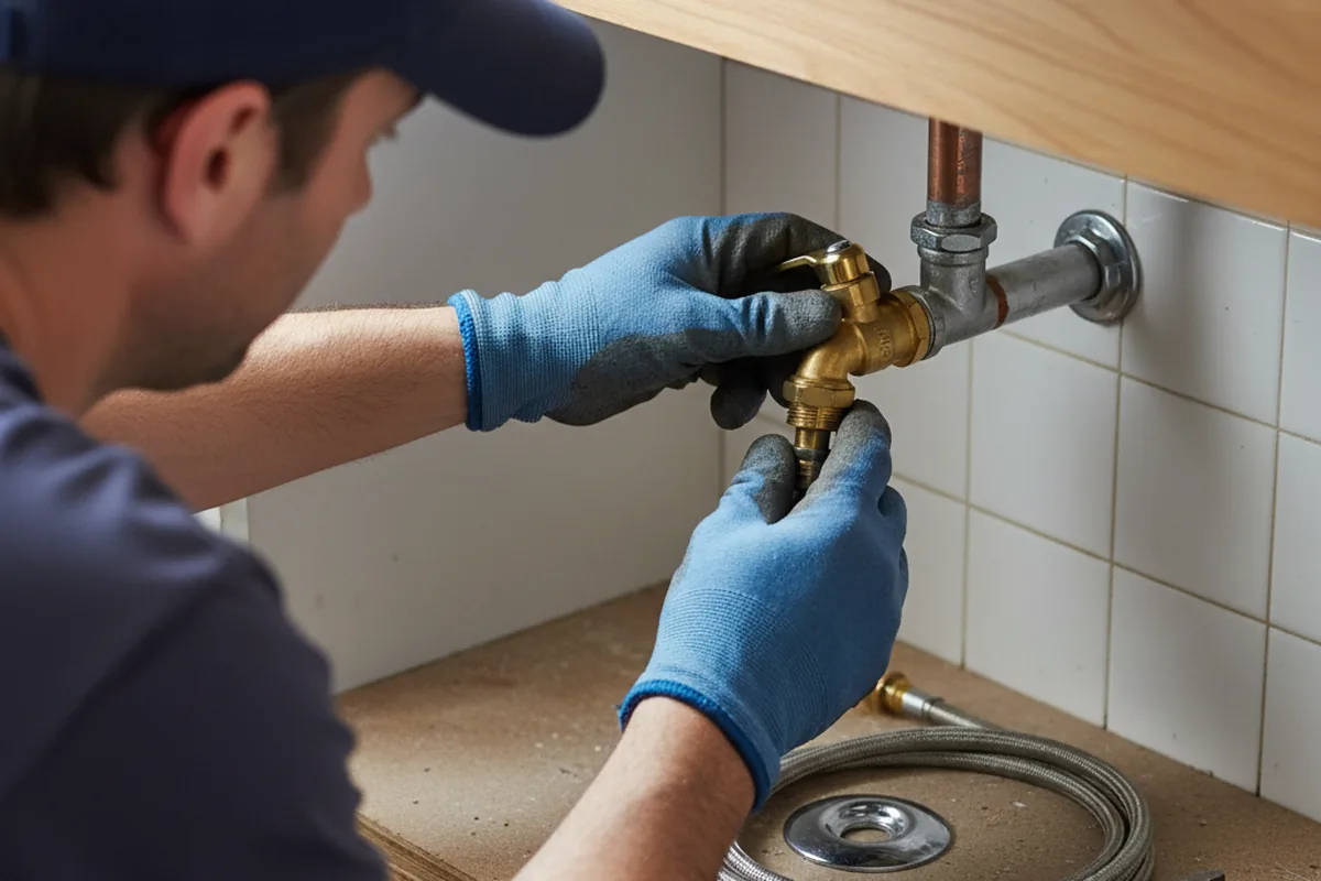 Shutoff valve and fitting work during Repiping in Swain